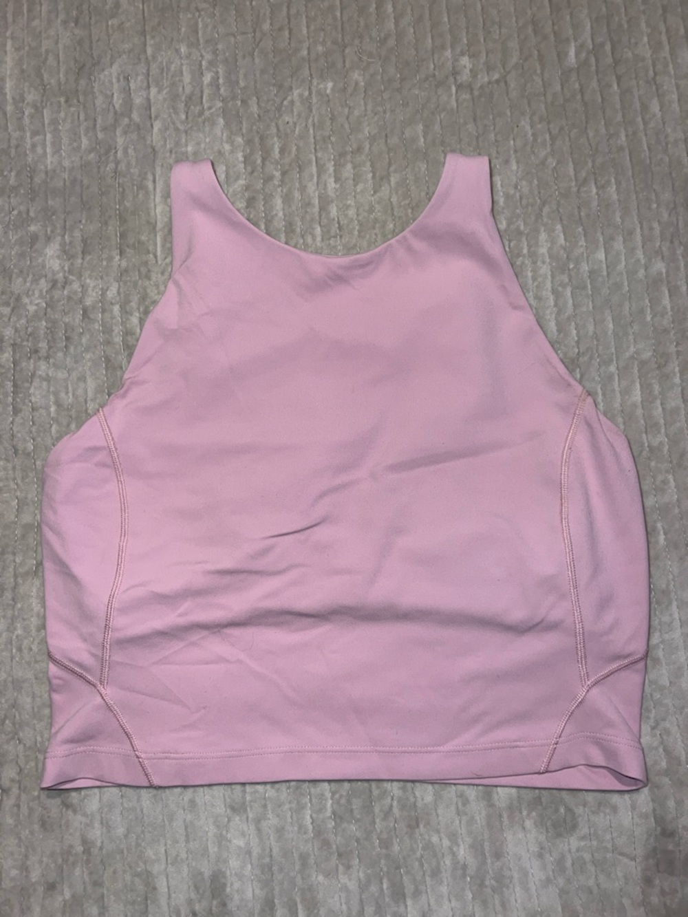 lululemon athletica Light Pink High Neck Sports Crop Tank Top